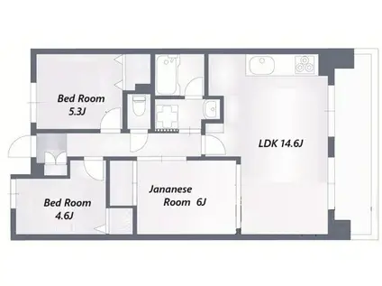 アプリーレ垂水(3LDK/8階)の間取り写真