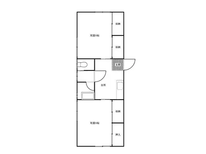 リカステ(2K/1階)の間取り写真
