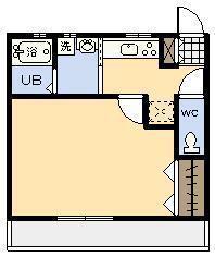NA ROOMSⅡ(1K/1階)の間取り写真