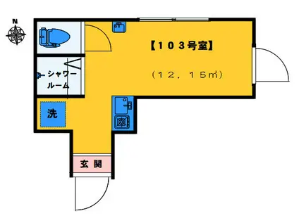 アーバンプレイス新宿若松町(ワンルーム/1階)の間取り写真