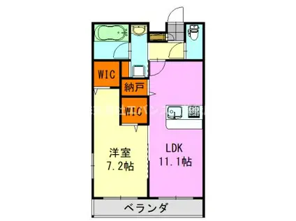 PURE PORT(1LDK/3階)の間取り写真