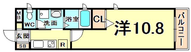 SOL.LEVANTEX(1K/1階)の間取り写真