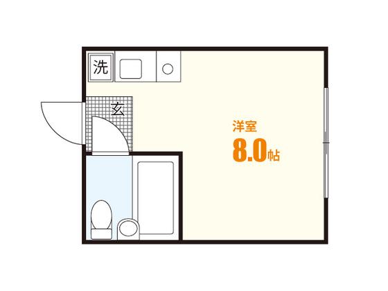 メゾン香川(ワンルーム/3階)の間取り写真