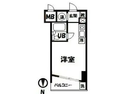 第32宮庭マンション(ワンルーム/6階)の間取り写真