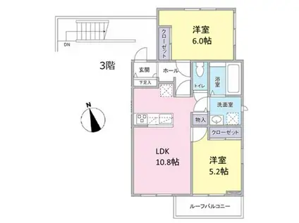 ルガール・デ・エスペランザ(1LDK/3階)の間取り写真