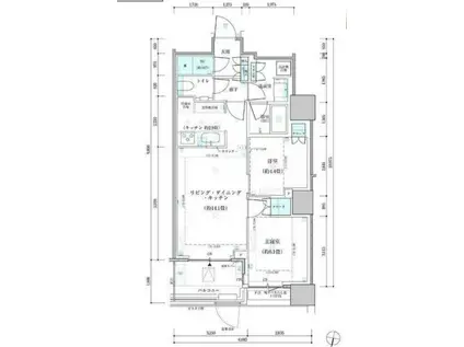パークタワー勝どきサウス(2LDK/9階)の間取り写真