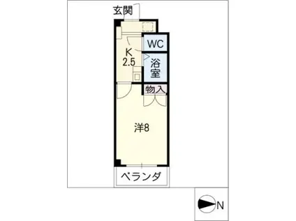 クレール楠(1K/3階)の間取り写真