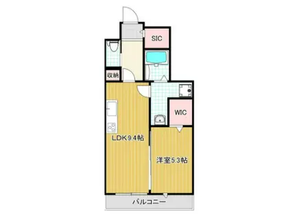 ヴァンベール仁川(1LDK/2階)の間取り写真