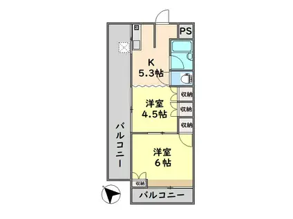 ルセアン曙(1LDK/5階)の間取り写真