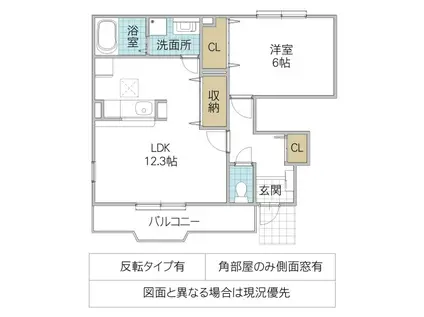 デスパシオIII(1LDK/1階)の間取り写真