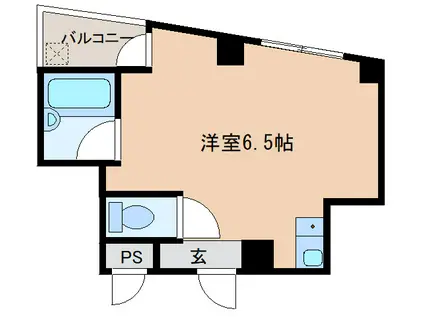 ジャルス郡山(ワンルーム/6階)の間取り写真