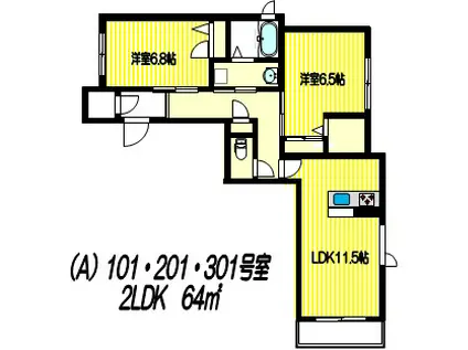 ESPERANZA(2LDK/1階)の間取り写真