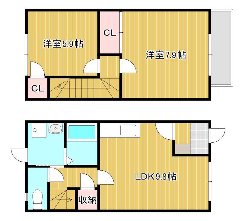 MERVEILLEUXISIZUKA(2LDK/1階)の間取り写真