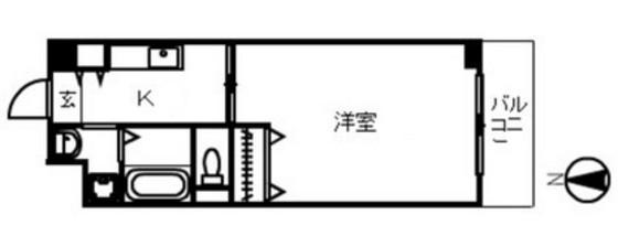 柳川ビル(1K/3階)の間取り写真