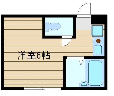ハイヴィレッジ(ワンルーム/1階)の間取り写真