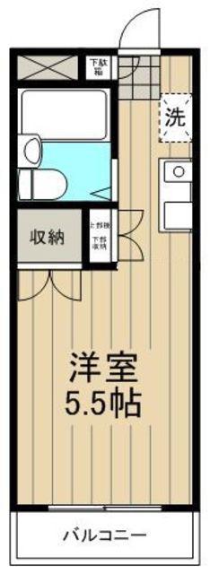 フォートレス五月台(ワンルーム/3階)の間取り写真