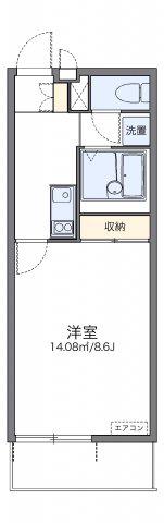 JR武蔵野線 東所沢駅 徒歩14分 3階建 築16年(1K/1階)の間取り写真