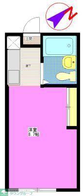 K&Mランド(ワンルーム/2階)の間取り写真