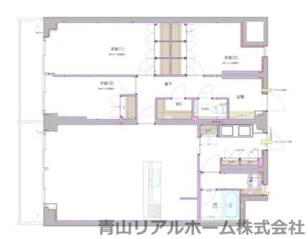 秀和青南レジデンス(3LDK/4階)の間取り写真