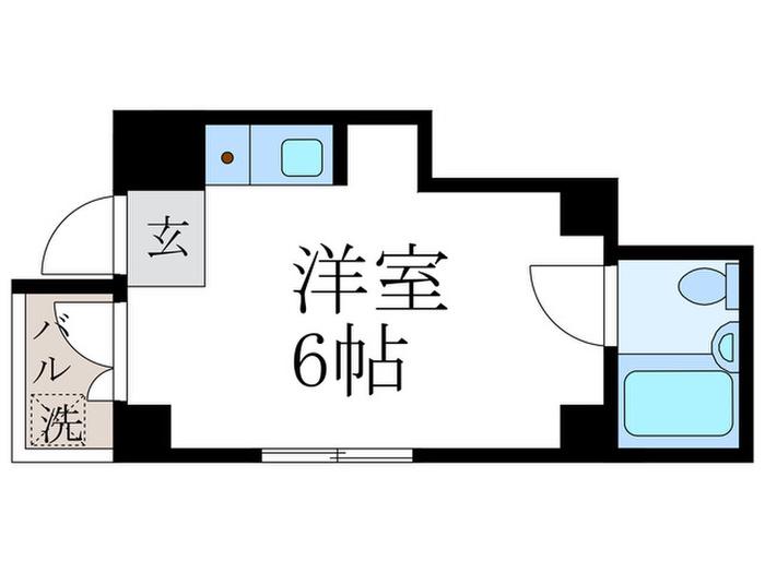 アミティ高原(ワンルーム/3階)の間取り写真
