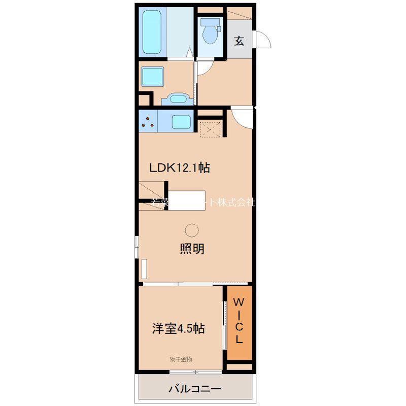 D-ROOM椿(1LDK/1階)の間取り写真