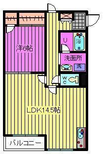 コート南浦和(1LDK/1階)の間取り写真