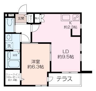 U-RESIDENCE(1LDK/1階)の間取り写真