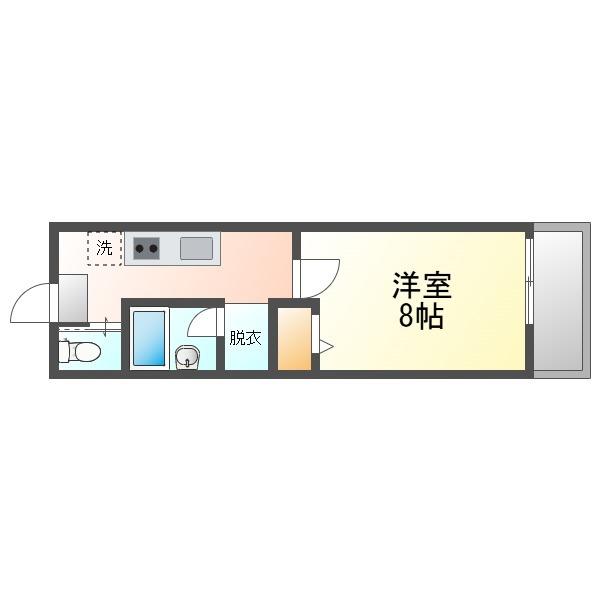 アートワイズ真嘉比(1K/4階)の間取り写真