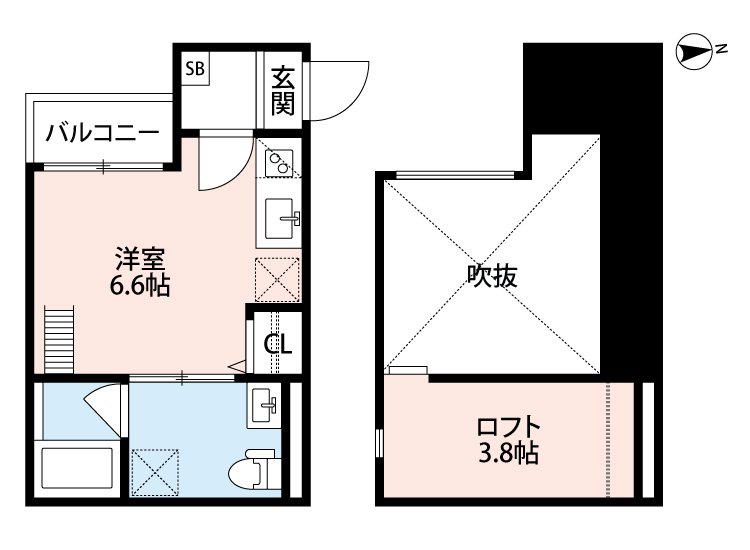 ソラーナ新今里(1K/1階)の間取り写真