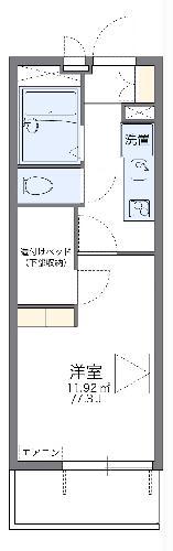 レオパレス新白岡(1K/4階)の間取り写真