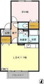 サライIII(1LDK/2階)の間取り写真