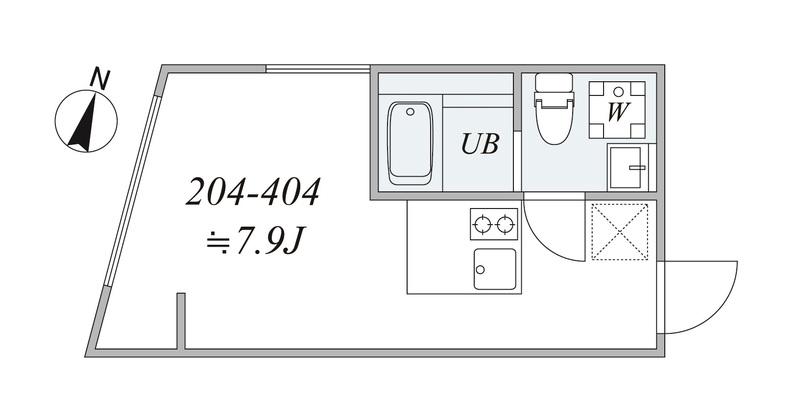 TRIAS224(1K/3階)の間取り写真