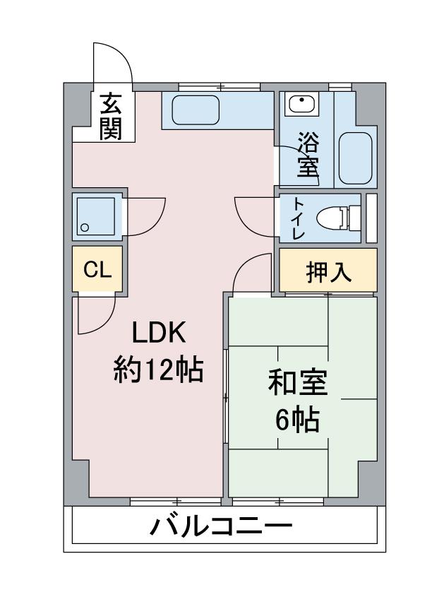 水野マンション(1LDK/5階)の間取り写真