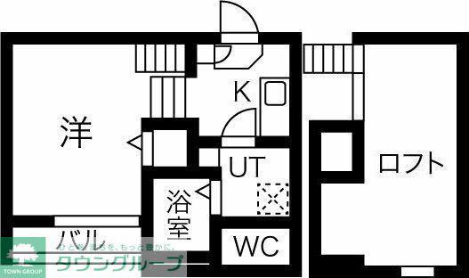 CHARME SAULE(1K/1階)の間取り写真