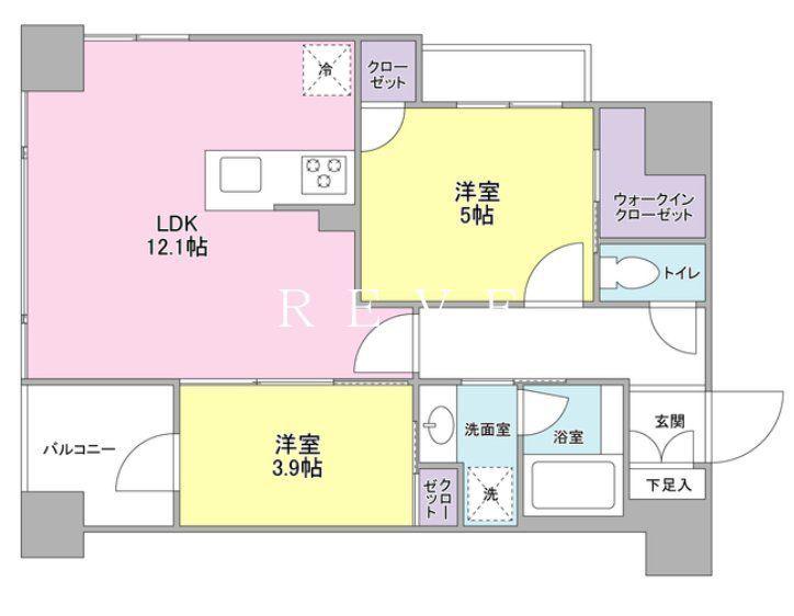 LUPINUS COURT(2LDK/5階)の間取り写真