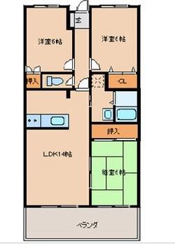 グランコート 鈴の宮(3LDK/3階)の間取り写真