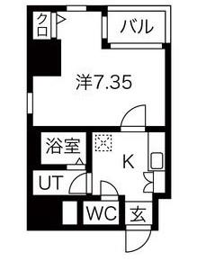 アルテミス平和(1K/2階)の間取り写真