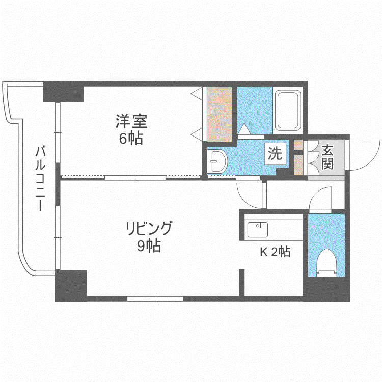 ティアラ豊平第二(1LDK/5階)の間取り写真