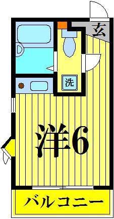 ハイムシマ(ワンルーム/3階)の間取り写真
