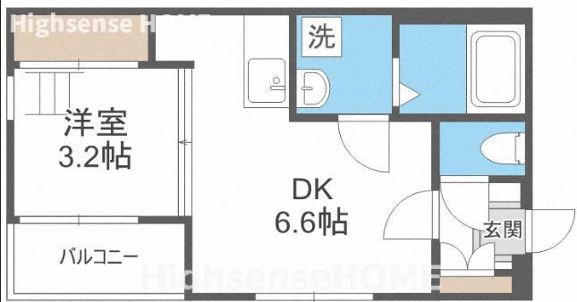 ハーモニーテラス大宮III(1DK/1階)の間取り写真