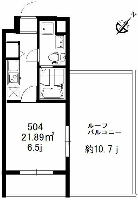 フォセット南行徳(1K/5階)の間取り写真