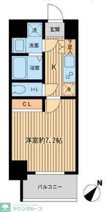 PRIMAL MACHIDA(1K/11階)の間取り写真