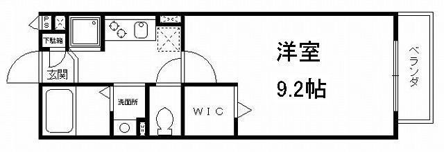 シエスタ参番館(1K/2階)の間取り写真