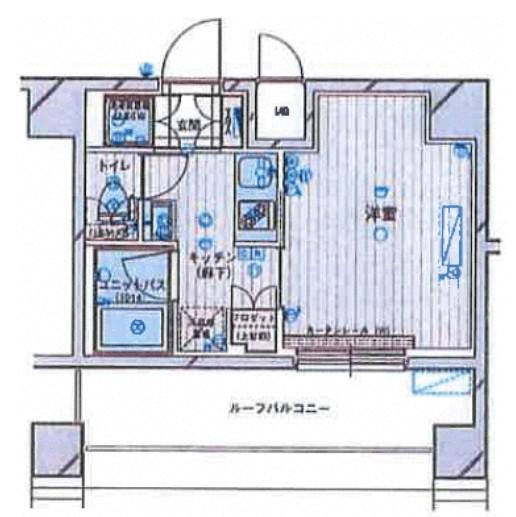 ルーブル仲六郷弐番館(1K/7階)の間取り写真
