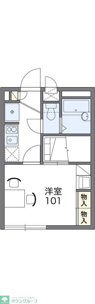 レオパレスラピスA(1K/2階)の間取り写真