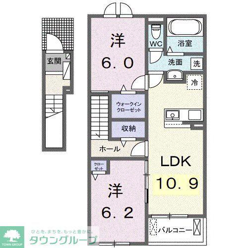 JR宇都宮線 白岡駅 徒歩23分 2階建 新築(2LDK/2階)の間取り写真