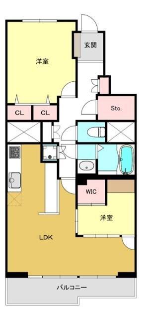 日吉ハイム(2LDK/7階)の間取り写真