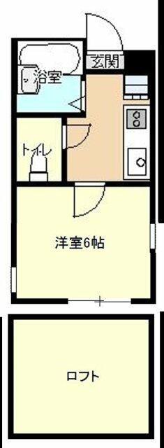 ウィステリアK(1K/1階)の間取り写真