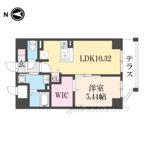 メゾン1番館(1LDK/1階)の間取り写真