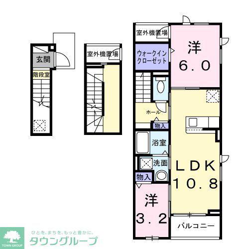 エテルノ アルドール(2LDK/3階)の間取り写真